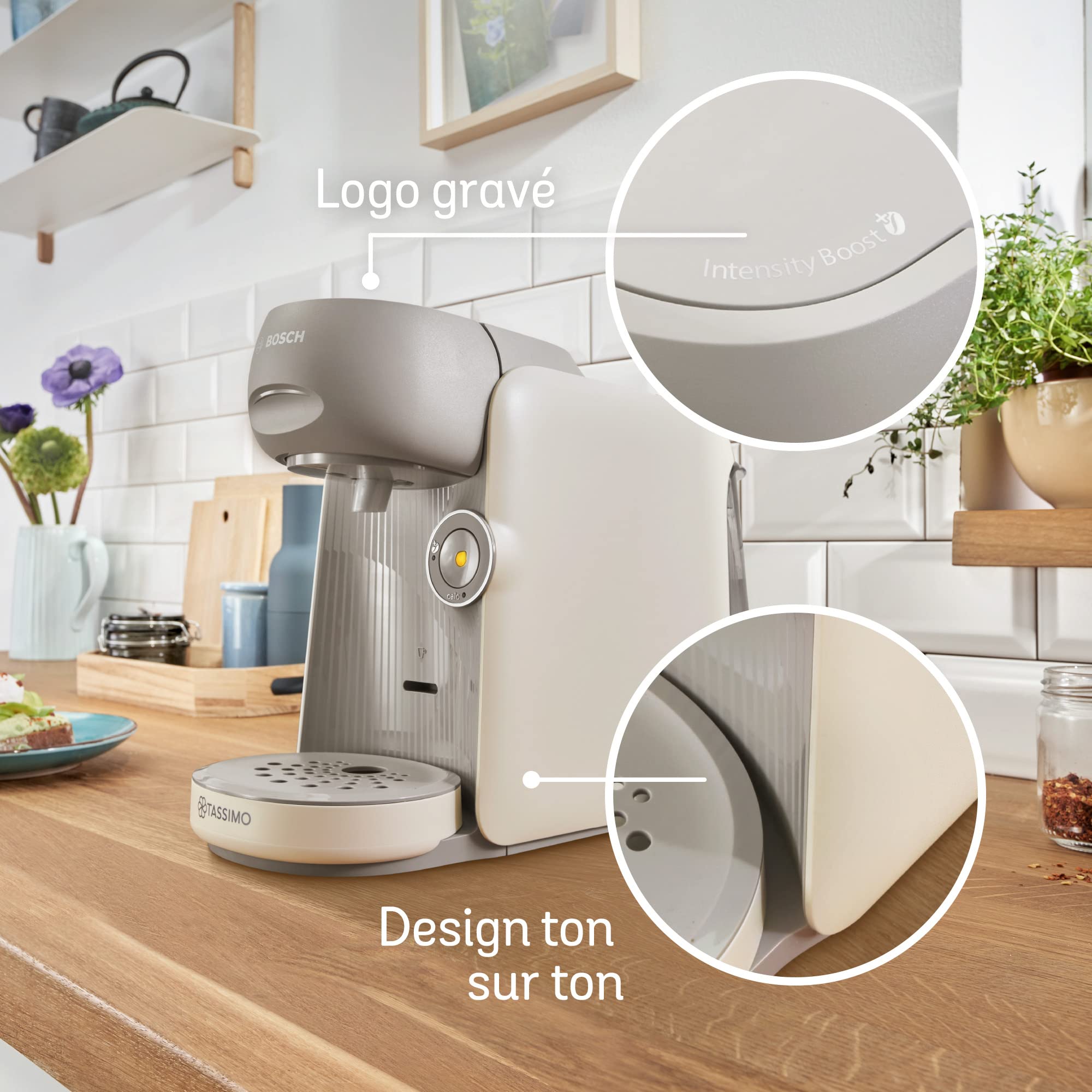 Machine à café Tassimo Finesse TAS16B3 Crème - Jusqu'à 70 Boissons