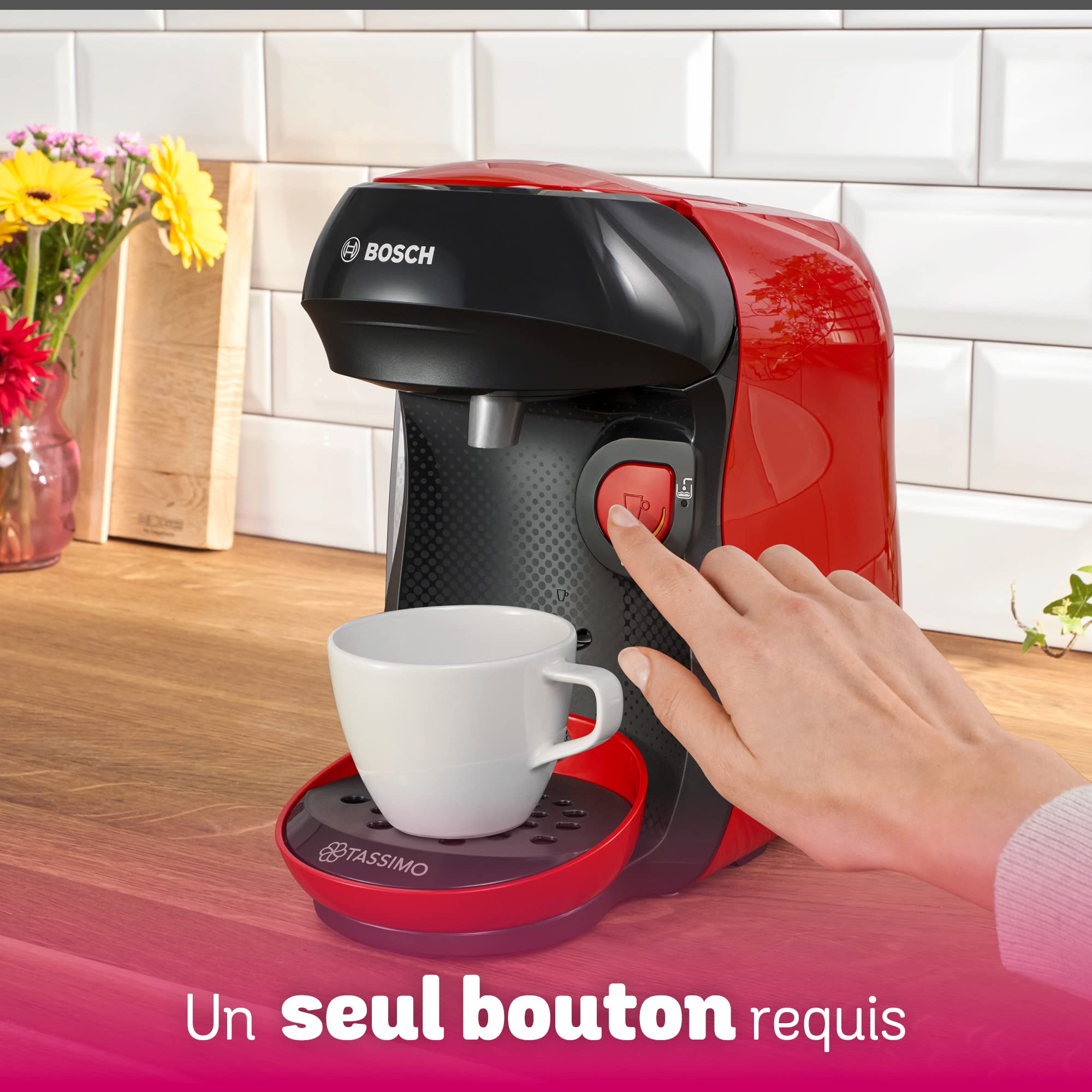Machine à café à capsules Tassimo Happy TAS1003 Rouge - 1400 W