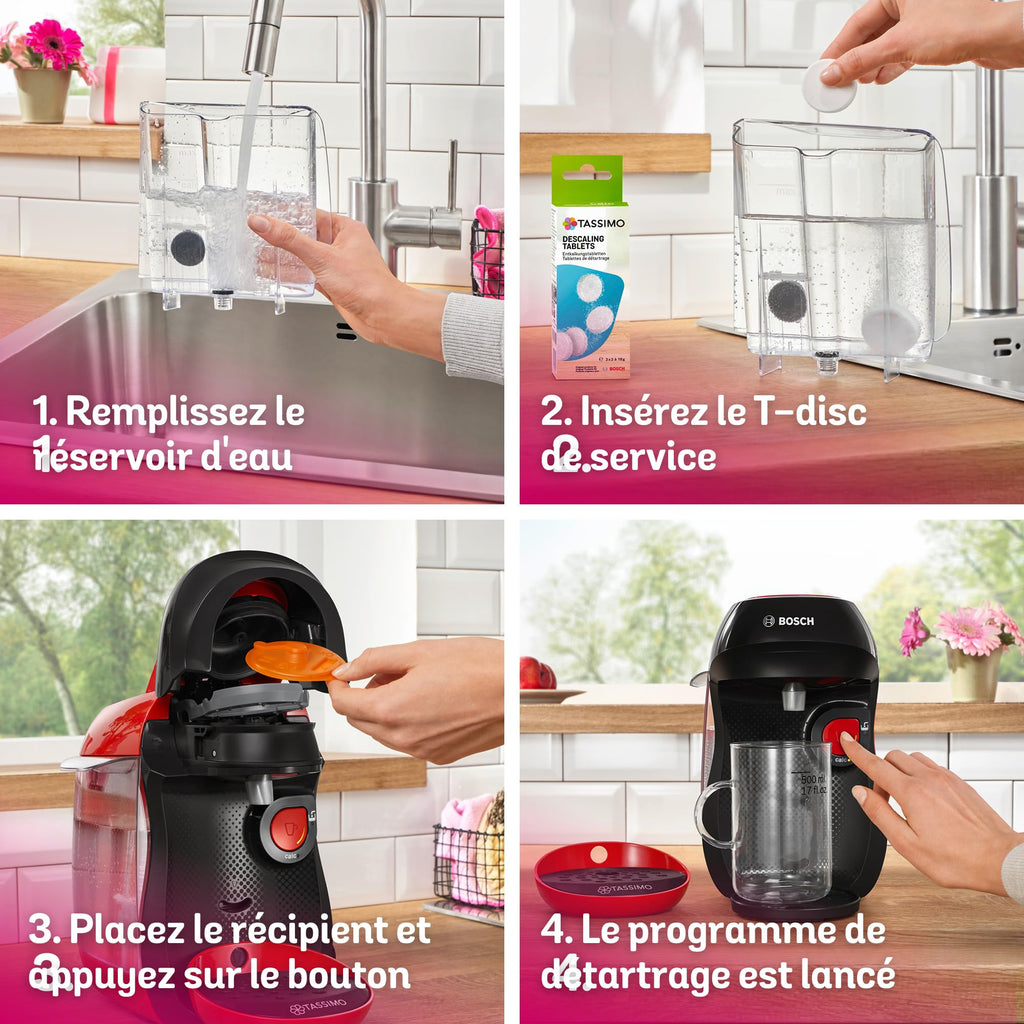 Machine à café Tassimo Happy TAS103E Rouge - +70 Boissons - OneTouch