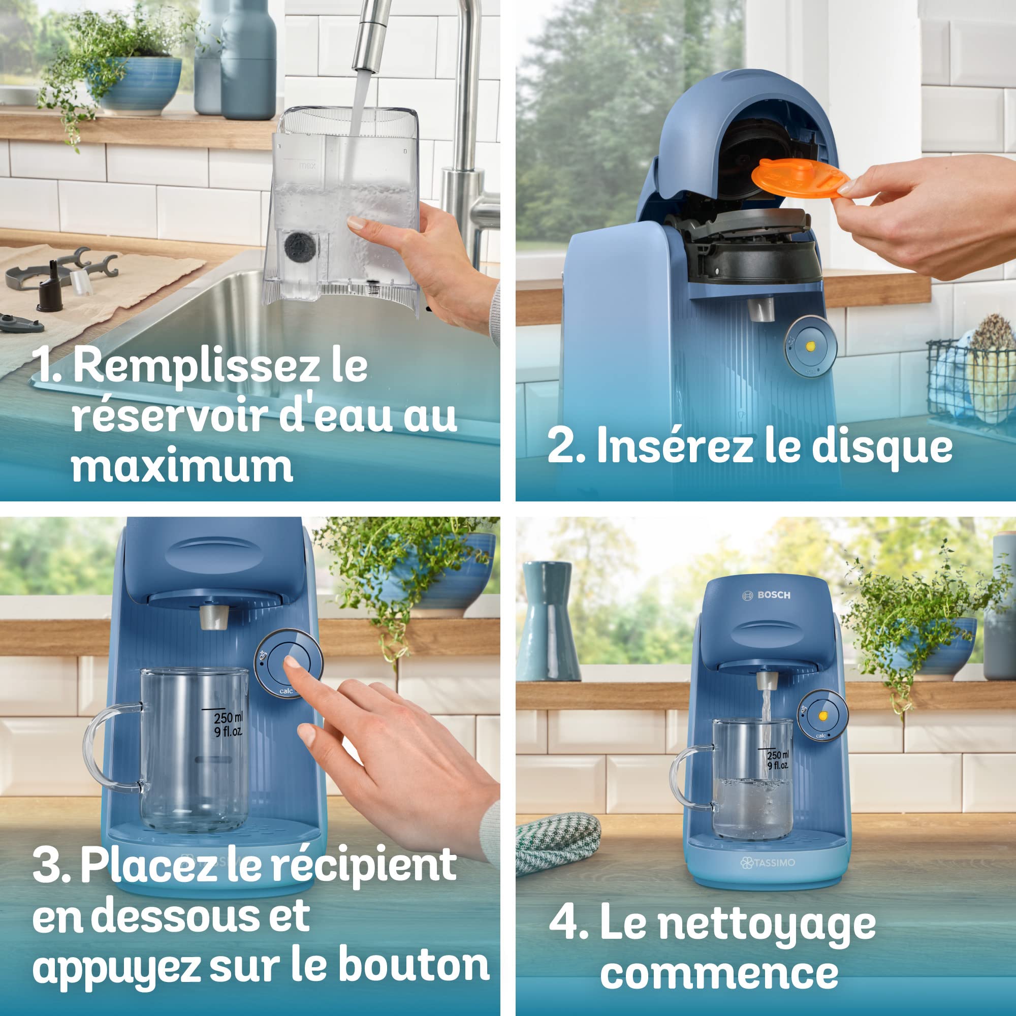 Machine à café Tassimo Finesse TAS16B3 Bleu Lavande - Jusqu'à 70 Boissons