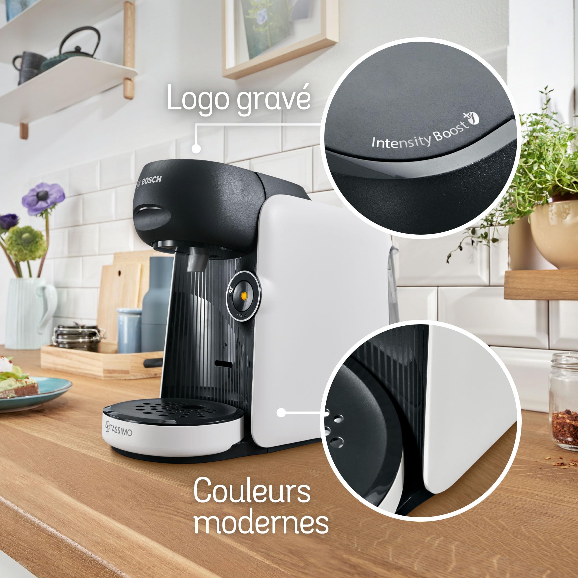 Machine à café Tassimo Finesse TAS163E Blanc - +70 Boissons - Intellibrew