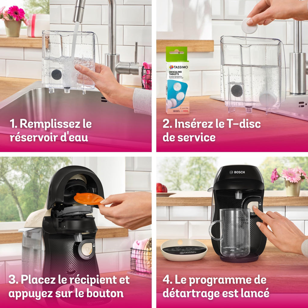 Machine à café Tassimo Happy TAS107E Crème - +70 Boissons - OneTouch