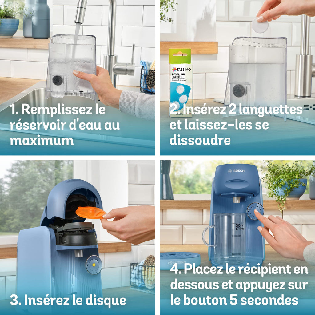 Machine à café Tassimo Finesse TAS16B3 Bleu Lavande - Jusqu'à 70 Boissons