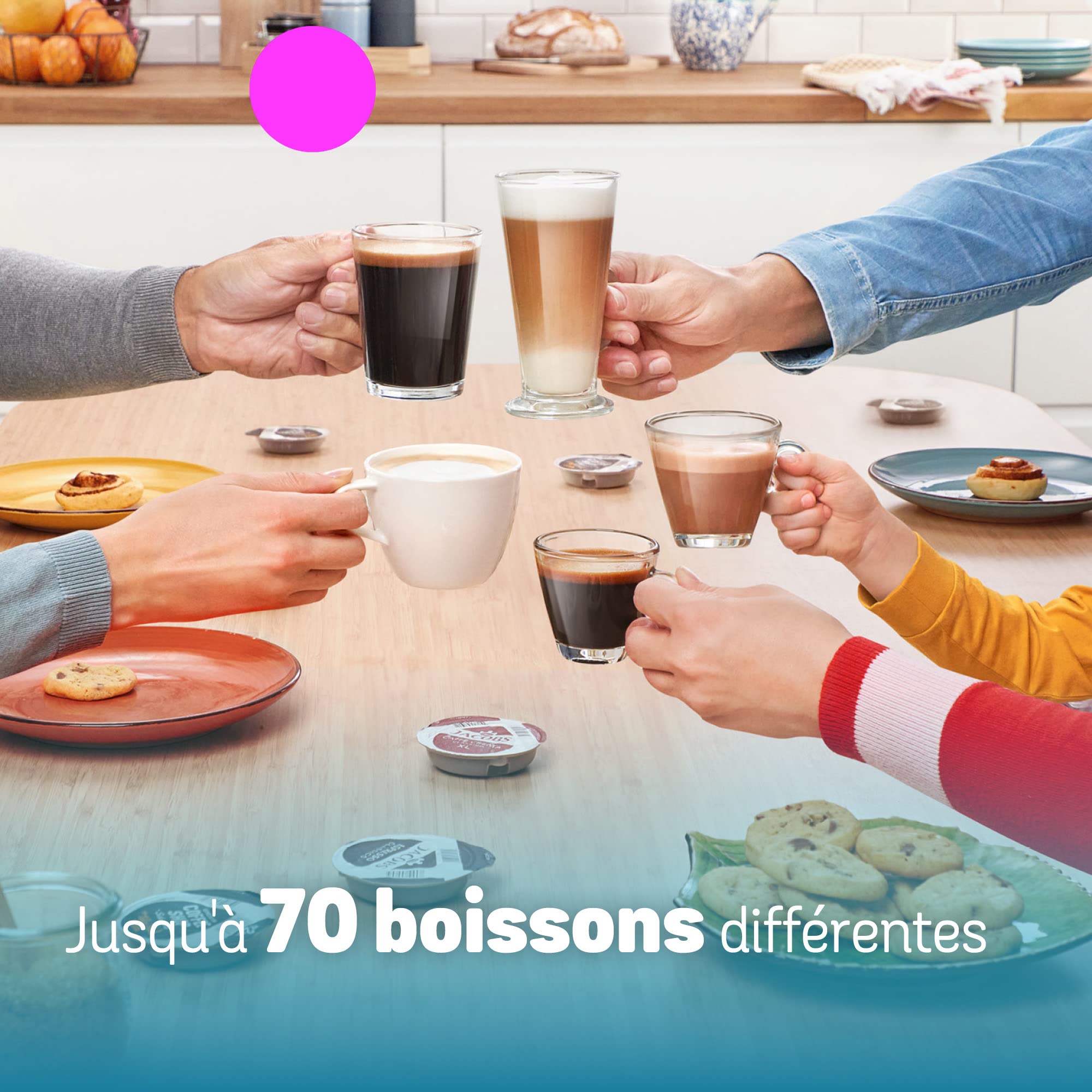 Machine à café Tassimo Finesse TAS16B3 Crème - Jusqu'à 70 Boissons