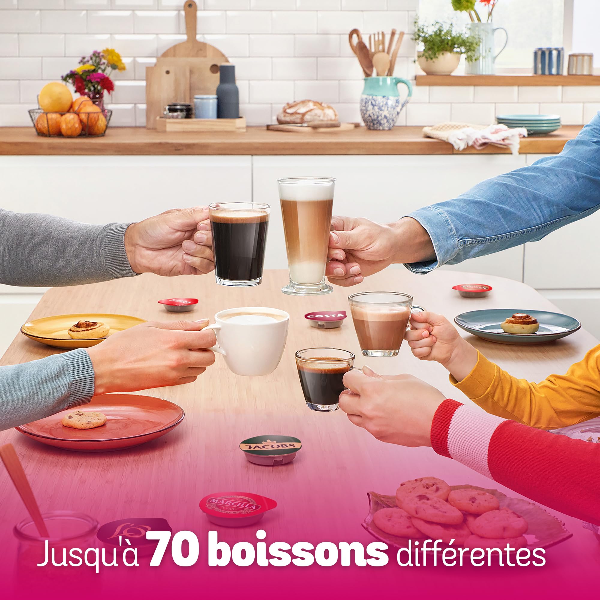 Machine à café Tassimo Happy TAS103E Rouge - +70 Boissons - OneTouch