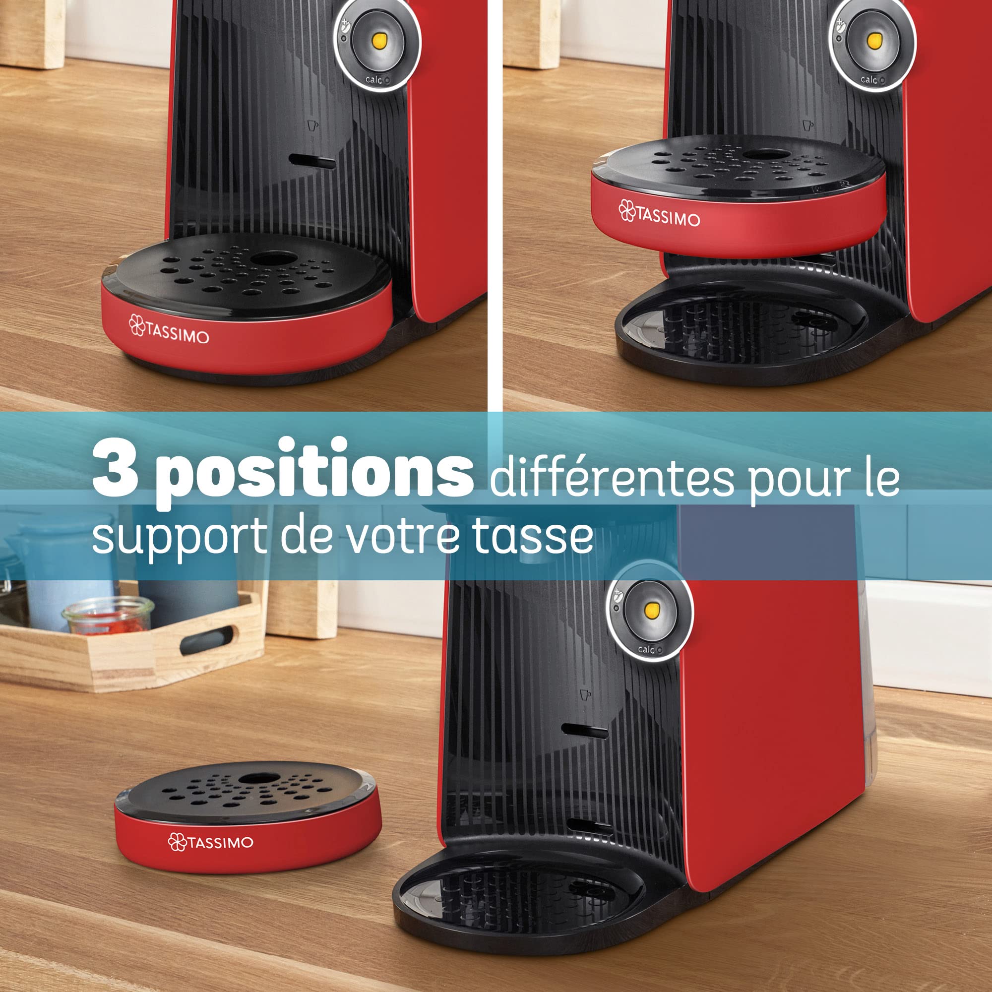 Machine à café Tassimo Finesse TAS16B3 Rouge Intense - Jusqu'à 70 Boissons