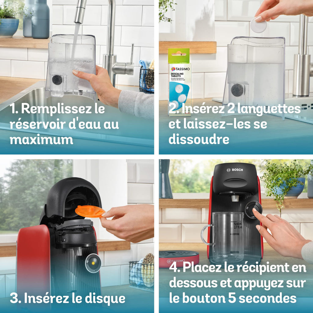 Machine à café Tassimo Finesse TAS16B3 Rouge Intense - Jusqu'à 70 Boissons