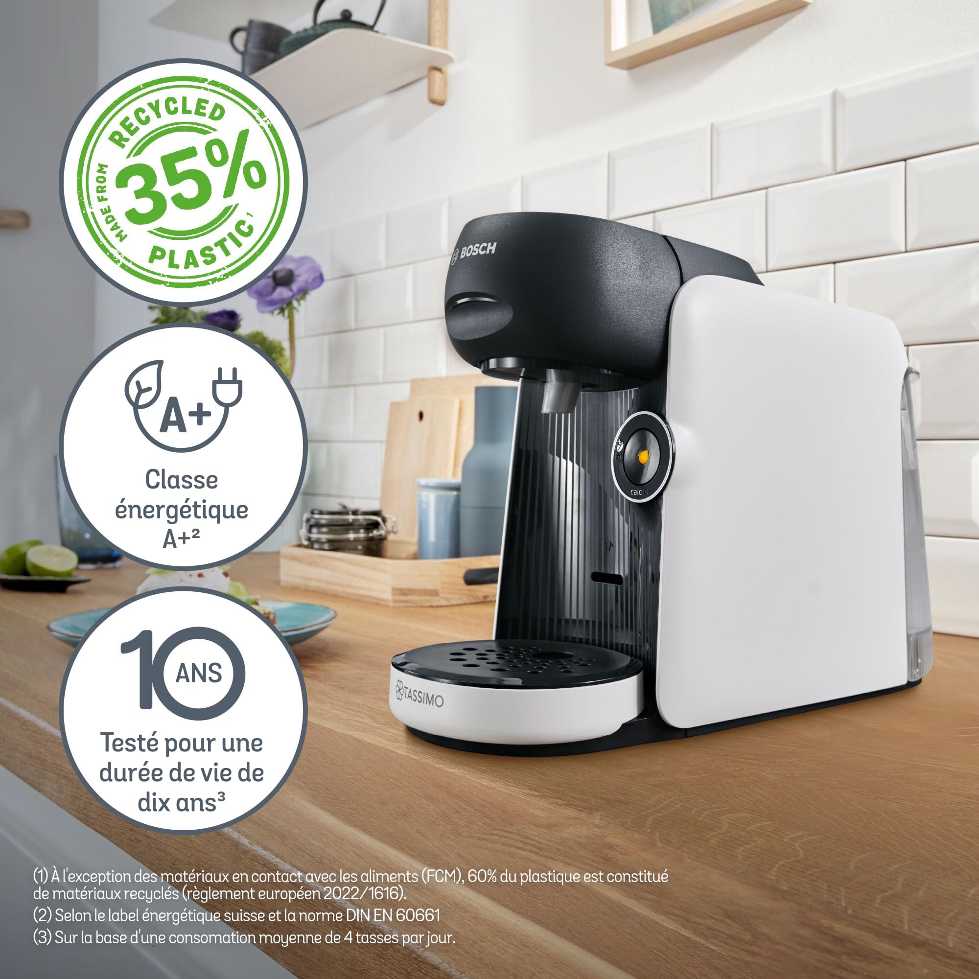 Machine à café Tassimo Finesse TAS163E Blanc - +70 Boissons - Intellibrew
